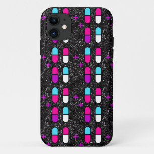 Funda Para iPhone 11 píldoras purpurina rosa