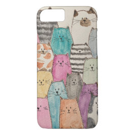 Funda Para iPhone 8/7 Pile de gato