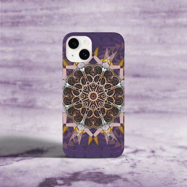 Funda De Case-Mate Para iPhone Pillared Thread Tie-In Purpura iPhone 14 Case (Subido por el creador)
