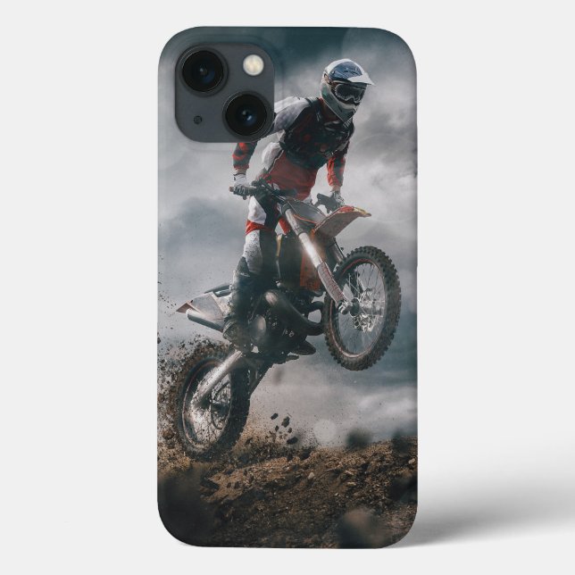 Funda De Case-Mate Para iPhone Piloto de Motocross (Reverso)