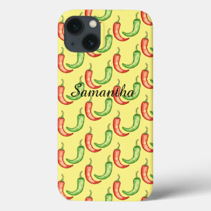 Funda Para iPhone 13 Pimientos De Chili De Color Agua Rojo Y Verde
