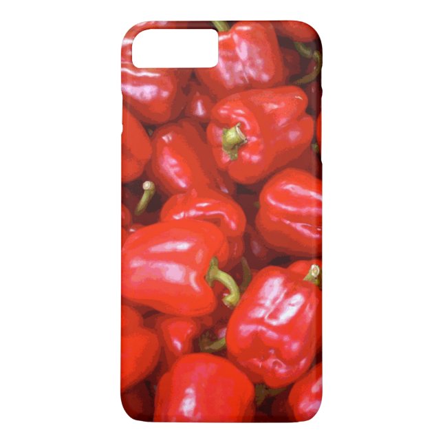Funda De Case-Mate Para iPhone Pimientos rojos en imagen posterizada (Reverso)