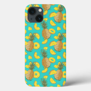 Funda Para iPhone 13 Piña En Color Turquesa
