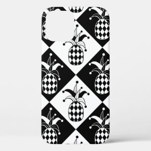 Funda Para iPhone 12 Piña estilizada. Gorra y rhombus Harlequin. Mar
