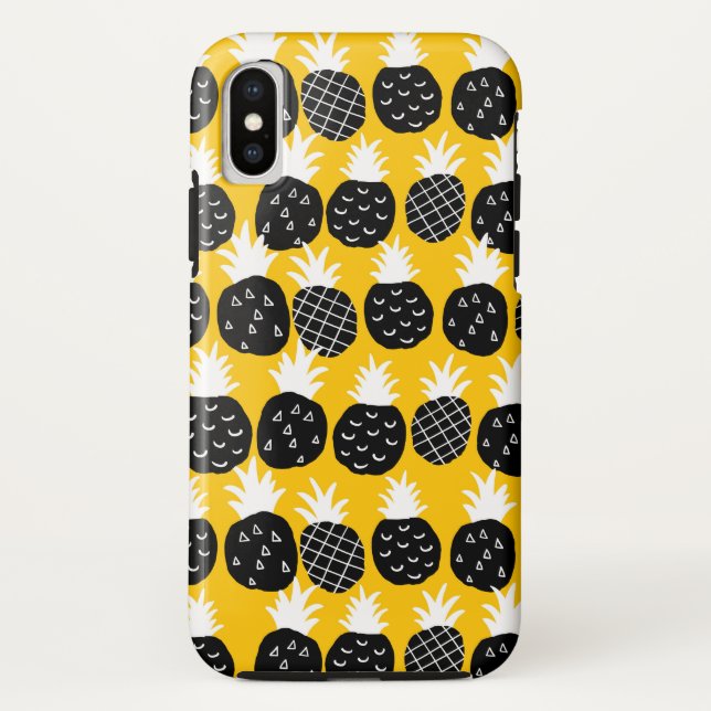 Funda De Case-Mate Para iPhone Piña negra (Reverso)