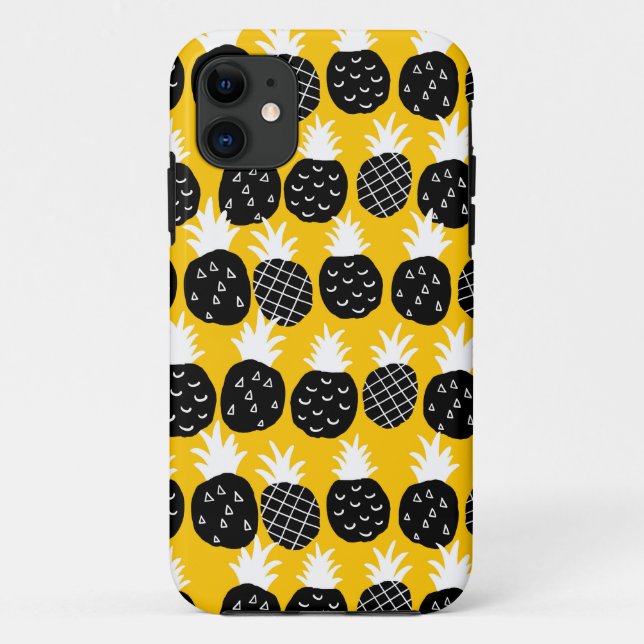 Funda De Case-Mate Para iPhone Piña negra (Reverso)