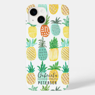 Funda Para iPhone 14 De Case-Mate Piña Tropical Moderna Fruta   amarillo verde