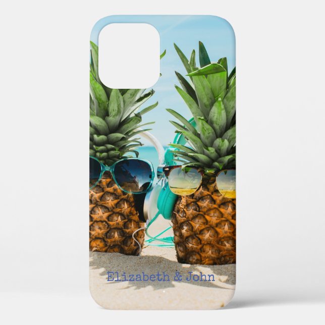 Funda De Case-Mate Para iPhone Piñas frescas adorables de la playa (Reverso )