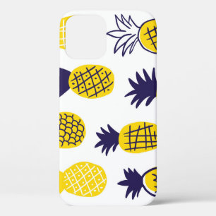 Funda Para iPhone 12 Piñas minimalistas, diseño colorido abstracto.