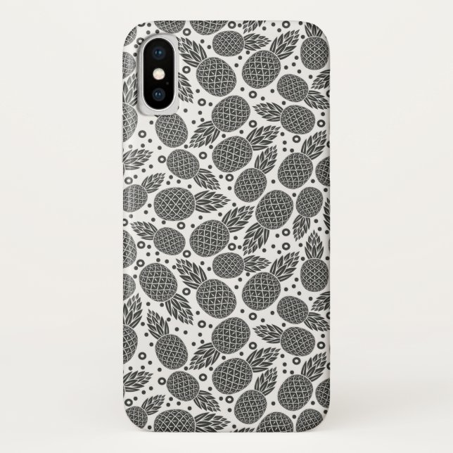 Funda De Case-Mate Para iPhone Piñas monocromáticas (Reverso)