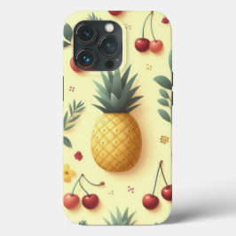 Funda Para iPhone 13 Pro Piñas y cerezas
