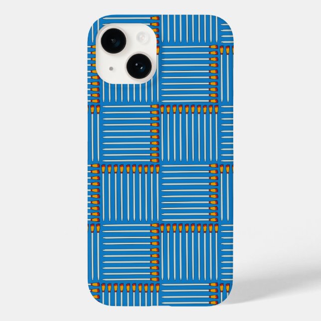 Funda De Case-Mate Para iPhone Pincel Crosshatch Azul (Reverso )