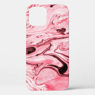 Funda Para iPhone 12 Pincel de agua monocromo abstracto,Futuristi rojo