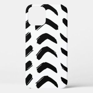Funda Para iPhone 12 Pincel de los trazos vintage patrón sin costuras.