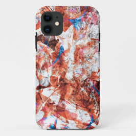 Funda Para iPhone 11 Pincel de pintura rojo arte digital abstracto