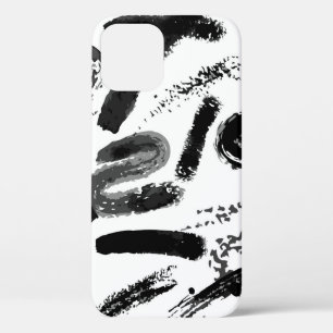 Funda Para iPhone 12 Pincel seco de acuarela pintado a mano sin costura