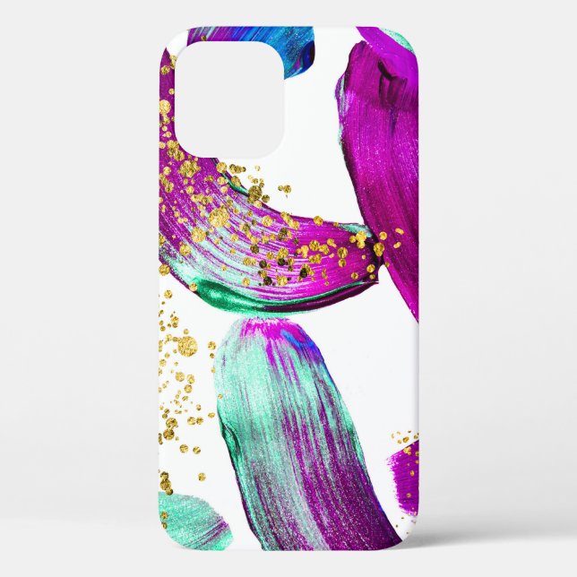 Funda De Case-Mate Para iPhone Pincel ultravioleta: arte abstracto (Reverso )