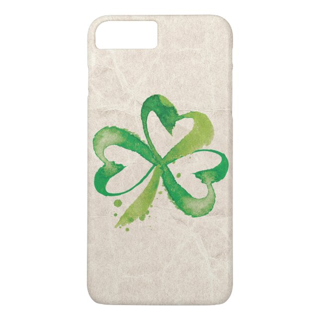 Funda De Case-Mate Para iPhone Pinceles artísticos de Shamrock (Reverso)