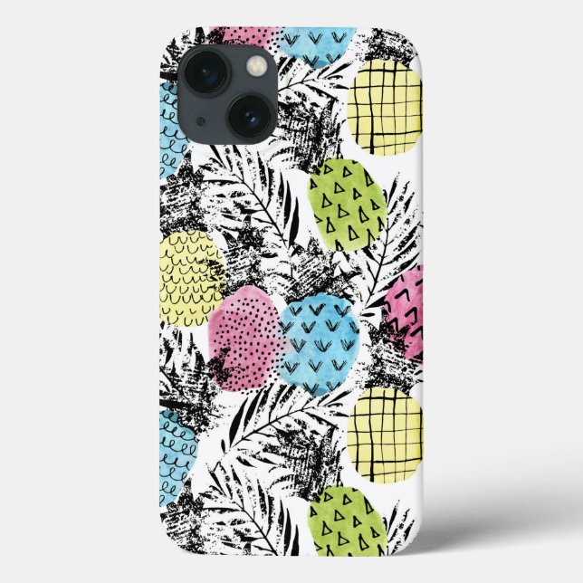 Funda De Case-Mate Para iPhone Pineapple Grunge Palms (Reverso)