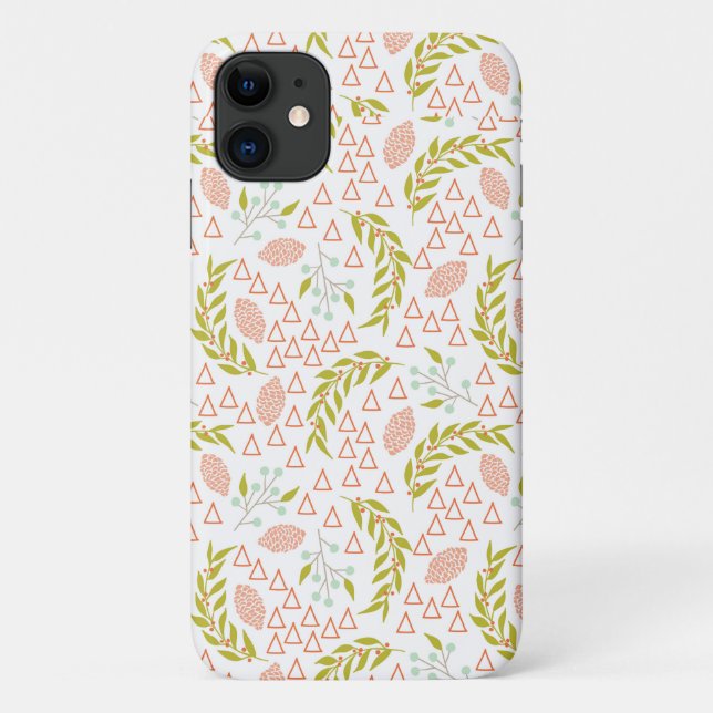 Funda De Case-Mate Para iPhone Pinecones y diseño triangular (Reverso)