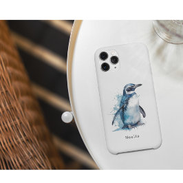 Funda Para iPhone 11 Pingüino acuático de Azure ártico, personalizado