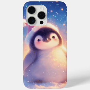 Funda Para iPhone 15 Pro Max Pingüino Bebé de Navidad