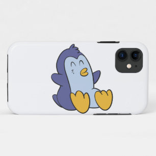Funda Para iPhone 11 Pingüino bebé feliz   elegir color de fondo