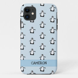 Funda Para iPhone 11 Pingüino blanco negro personalizado