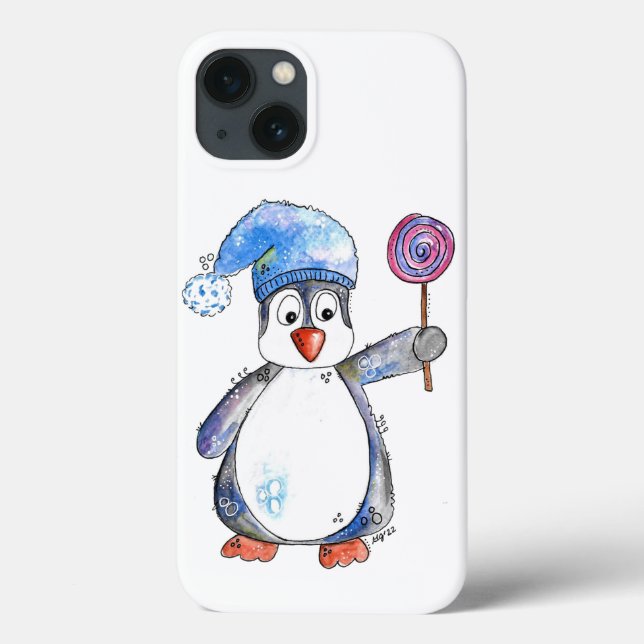 Funda De Case-Mate Para iPhone Pingüino caprichoso y chiflado (Reverso)