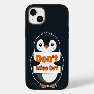 Funda Para iPhone 14 Plus De Case-Mate Pingüino con letrero de No te pierdas