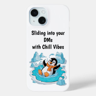 Funda Para iPhone 15 Pingüino en estuche de teléfono de hielo