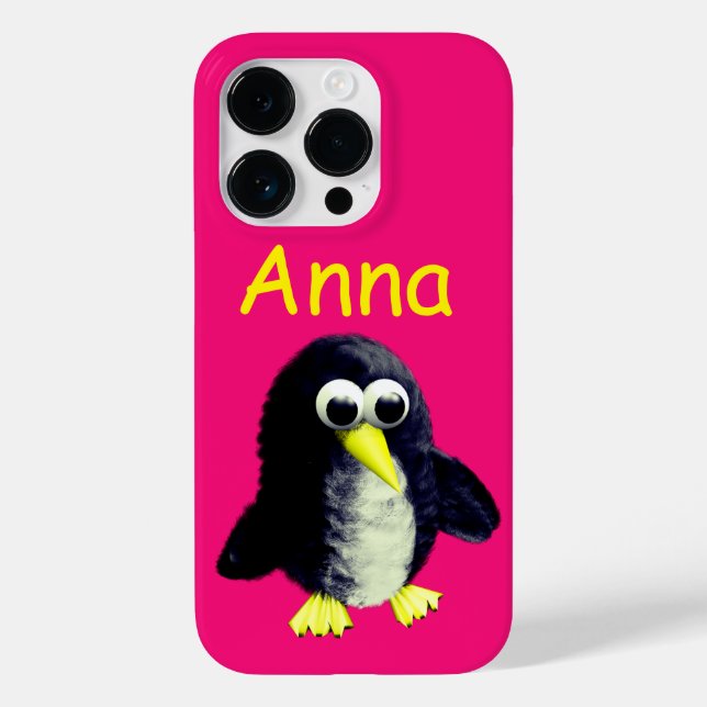 Funda De Case-Mate Para iPhone Pingüino gracioso, personalizado (Reverso )