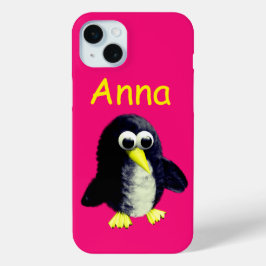 Funda Para iPhone 15 Mini Pingüino gracioso, personalizado
