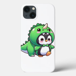 Funda Para iPhone 13 Pingüino Kawaii disfrazado de chino