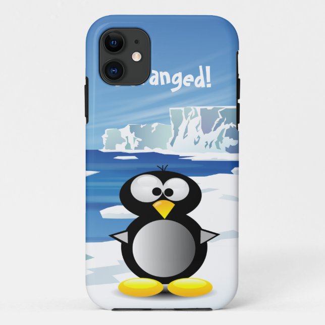 Funda De Case-Mate Para iPhone Pingüino loco (Reverso)