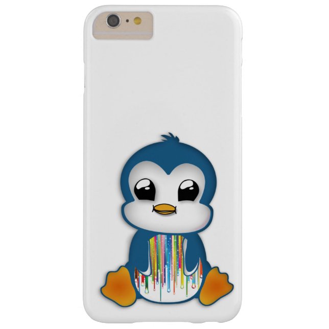 Funda De Case-Mate Para iPhone Pingüino naranja azul (Reverso)