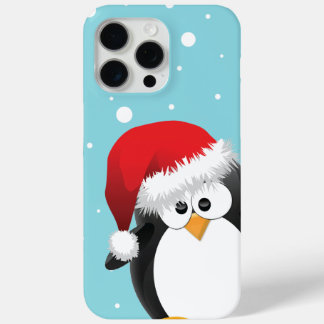 Funda Para iPhone 15 Pro Max Pingüino Navidades