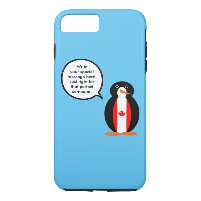 Funda De Case-Mate Para iPhone Pingüino parlante canadiense personalizado (Reverso)