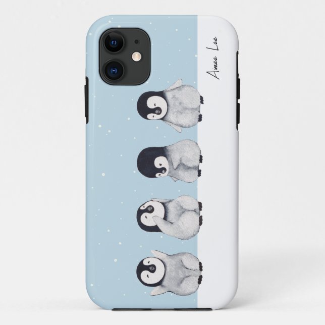 Funda De Case-Mate Para iPhone Pingüino personalizado (Reverso)