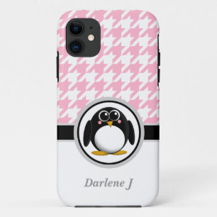 title_seo2 Pingüino rosa y blanco inalámbrico para iPhone 5 F