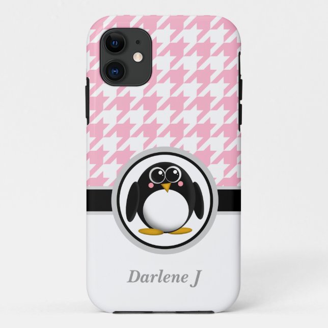 Funda De Case-Mate Para iPhone Pingüino rosa y blanco inalámbrico para iPhone 5 F (Reverso)