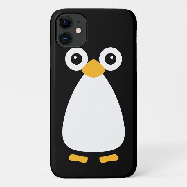Funda De Case-Mate Para iPhone Pingüino vectorial (Reverso)
