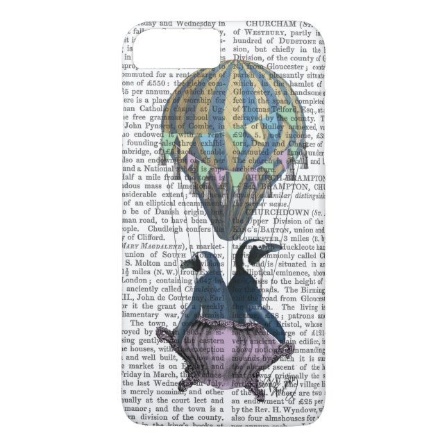 Funda De Case-Mate Para iPhone Pingüinos del vuelo (Reverso)