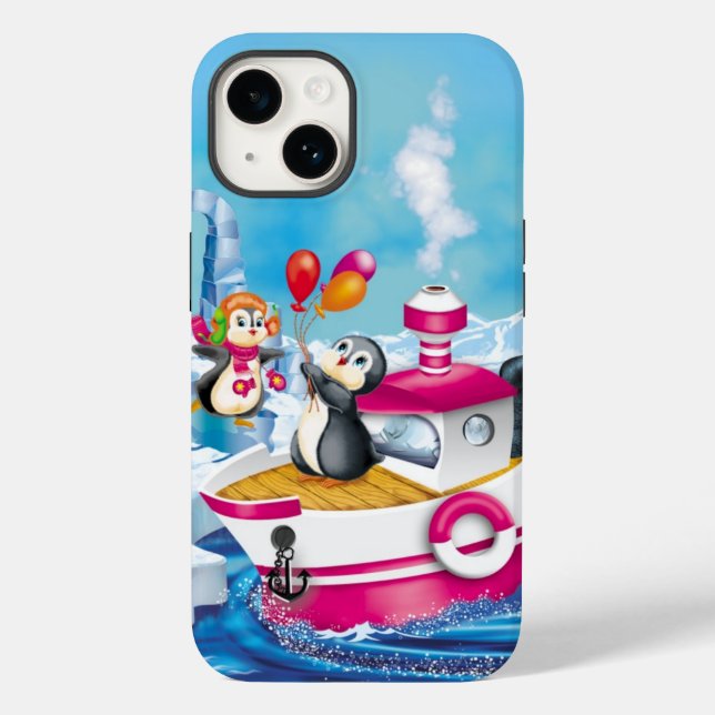 Funda De Case-Mate Para iPhone pingüinos en la Antártida (Reverso )