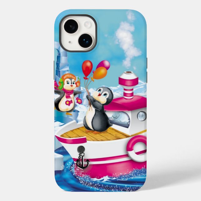 Funda De Case-Mate Para iPhone pingüinos en la Antártida (Reverso )