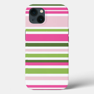 Funda Para iPhone 13 Pink and Green Stripe Tough Case-Mate iPhone Case