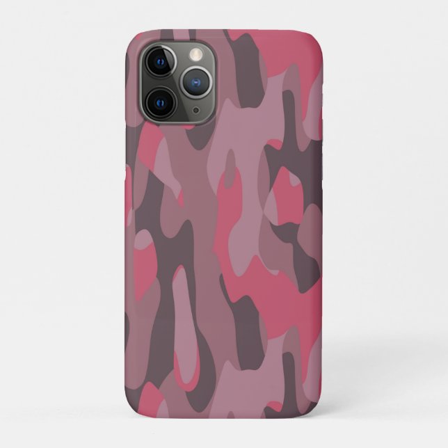 Funda De Case-Mate Para iPhone pink and mauve Camo abstract (Reverso)