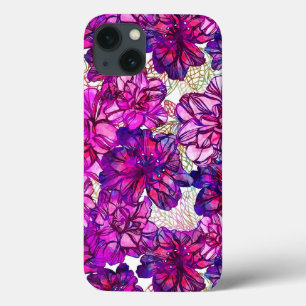 title_seo2 Pink And Purple Abstract Flowers Pattern