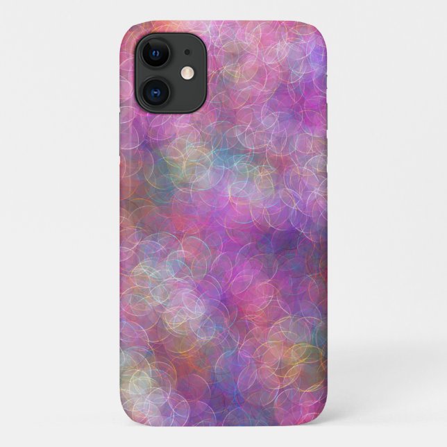 Funda De Case-Mate Para iPhone \Pink and Purple Bokeh (Reverso)