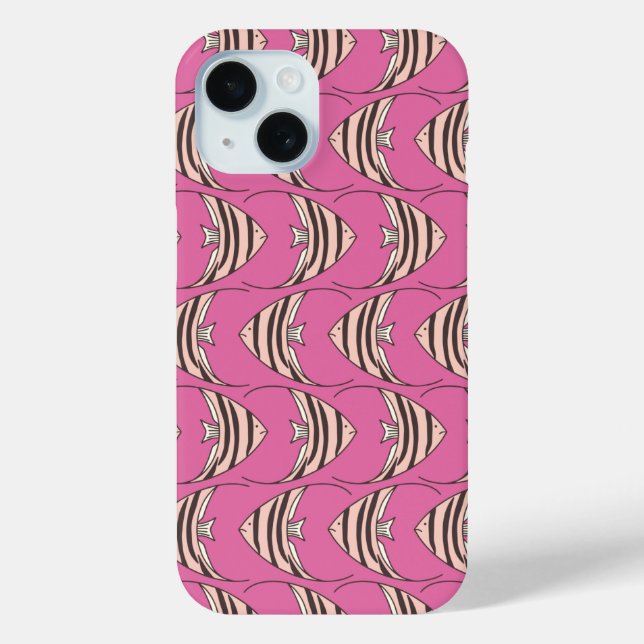 Funda De Case-Mate Para iPhone Pink Angel Fish (Reverso )